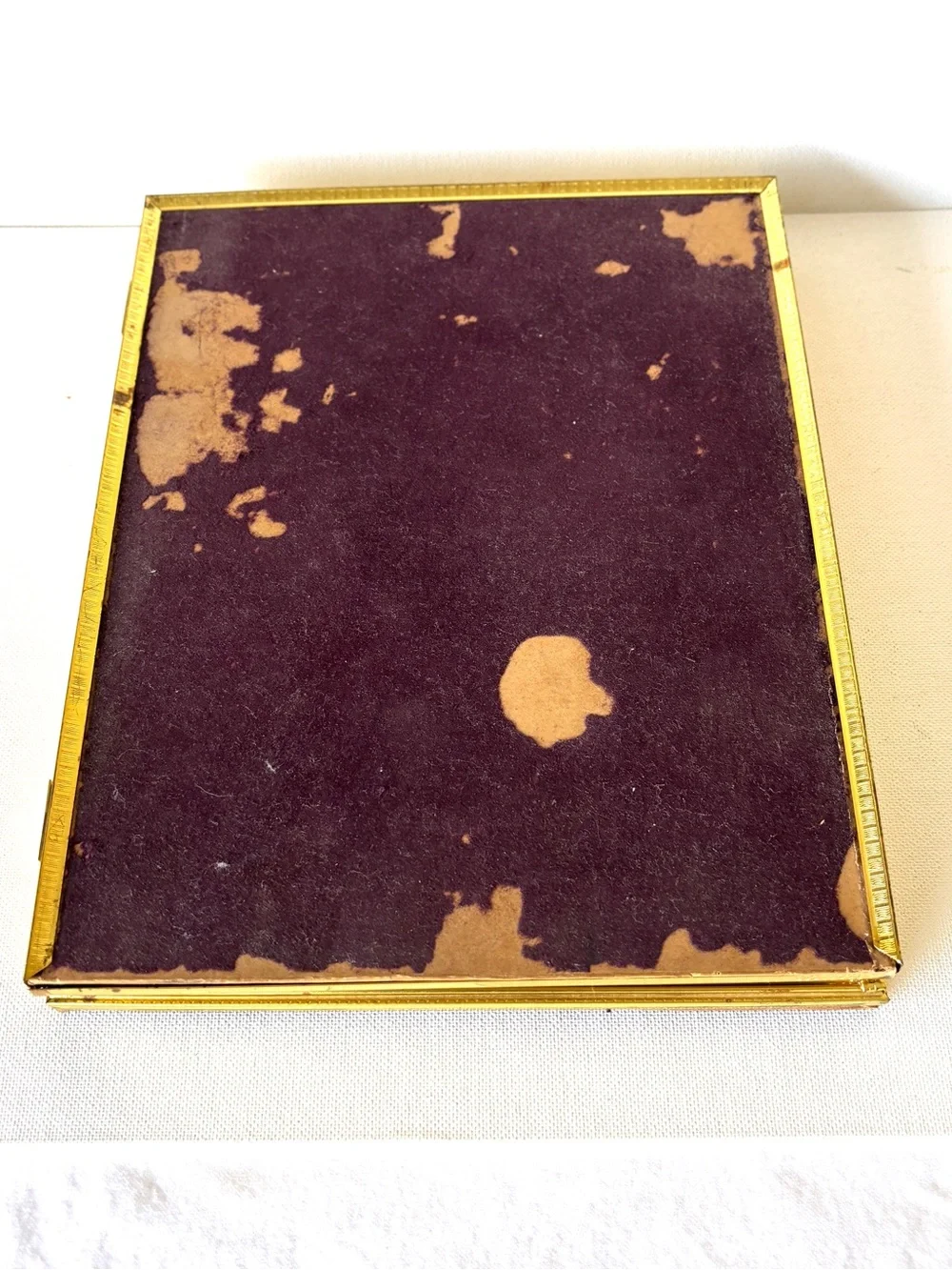 8x10 Large Gold Tone Double Hinge Picture Frame Ornate Vintage 2 Photo Frames